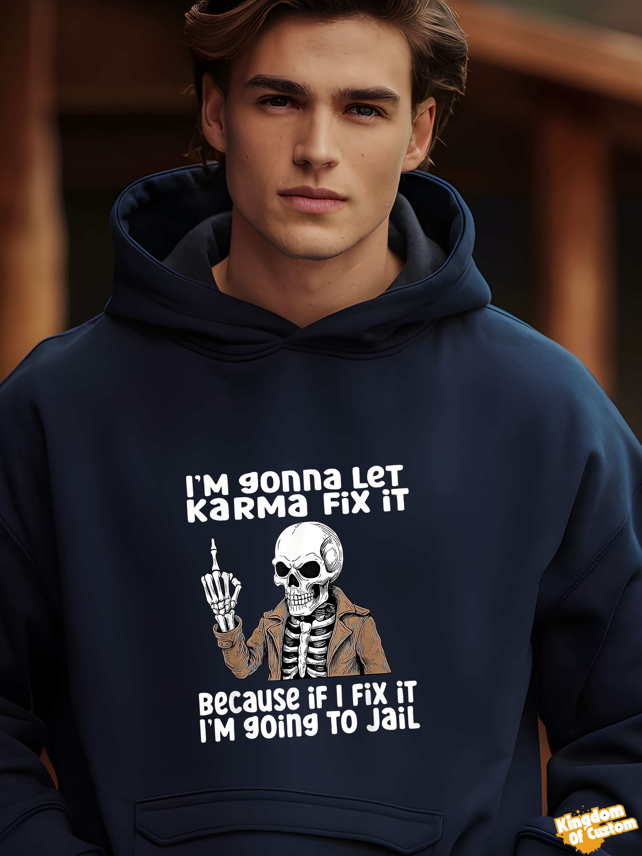 Funny Skeleton Middle Finger Quote Design (Digital Download)